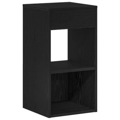 Afbeelding van vidaXL Nachtkastje met lade 35x34x66,5 cm zwart eikenkleurig