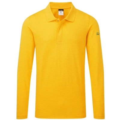 Afbeelding van Anti statische ESD Polo Lange Mouw maat XXXL, Deep Yellow