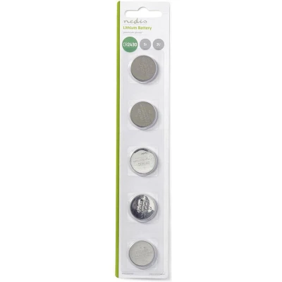 Afbeelding van Knoopcel batterij CR2430 Nedis 5 stuks (Lithium, 3 V)