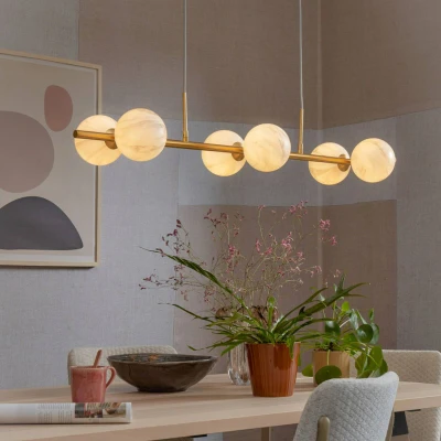 Afbeelding van It&#039;s about RoMi Carrara Hanglamp 6 bollen Goud