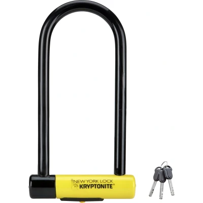 Afbeelding van Kryptonite New York Lock LS Beugelslot ART 4 Slot Scooter en Motor 26 cm lang Geel