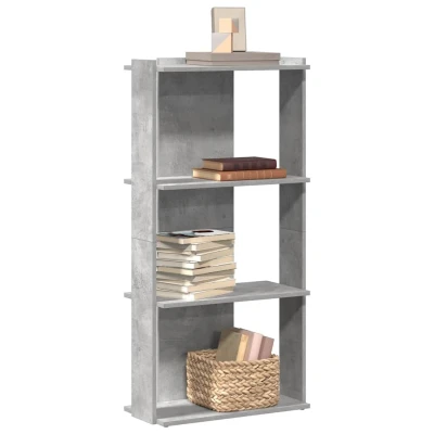 Afbeelding van vidaXL Boekenkast 3 laags 60x30x120 cm bewerkt hout betongrijs