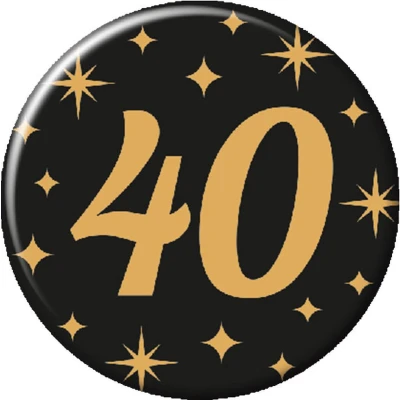 Afbeelding van Button 40 jaar Classy per stuk