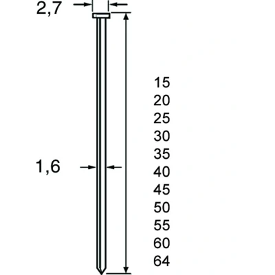 Afbeelding van Dutack 5138042 SKN16 Brad RVS 1,6 x 35mm (2500st)
