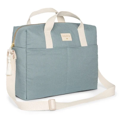 Afbeelding van Nobodinoz Gala Luiertas waterproof 35x27x14cm Stone Blue