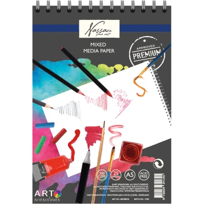 Afbeelding van Creative Craft Group Schetsboek Mixed Media Papier A5, 25 vellen