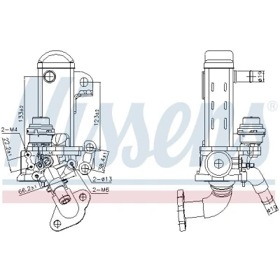 Afbeelding van NISSENS 989461 EGR koeler Met onderdruk Bypass NISSAN: Cabstar, NP300 Navara Pickup