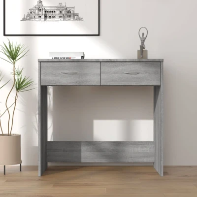 Afbeelding van Bureau 80x40x75 cm bewerkt hout grijs sonoma eikenkleurig