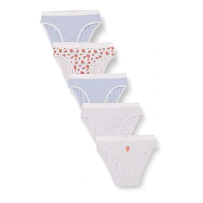 Afbeelding van Dim Les Pockets Meisjesbroekjes, katoen, meerkleurig, 5 stuks, Strawberries / lila paars