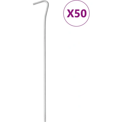Afbeelding van Tentharingen 50 st 4 mm 23 cm gegalvaniseerd staal