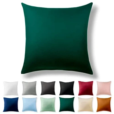 Afbeelding van Alreya 100% katoen renforcé kussensloop 80 x cm met YKK ritssluiting Hypoallergeen zonder chemische stoffen Bosgroen