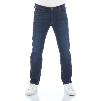 Afbeelding van Lee Heren Jeans Broeken Daren Zip Fly regular/straight Fit Blauw Volwassenen Denim Jeansbroek
