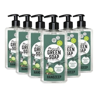 Afbeelding van Marcel&#039;s Green Soap Handzeep Black Pepper &amp; Bergamot 6 x 500ml