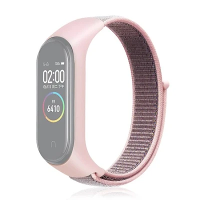 Afbeelding van Nylon Geweven Bandje Xiaomi Mi Band 3 / 4 5 6 7 Roze
