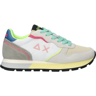 Afbeelding van Sun68 ALLY Explosion Sneakers laag, Dames, Maat: 36, Bianco Leer