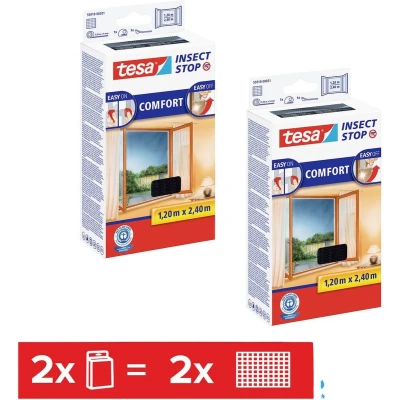 Afbeelding van tesa COMFORT 55918 00500 01 Vliegenhor (b x h) 120 cm 240 Antraciet 2 stuk(s)