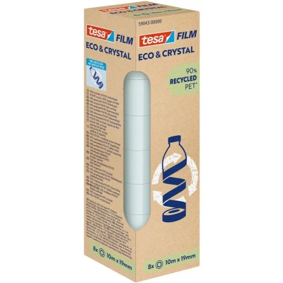 Afbeelding van Plakband Tesa eco&amp;crystal 59043 19mmx10m transparant 8 rollen