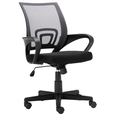 Afbeelding van CLP Genius Bureaustoel Ergonomisch Voor volwassenen Met armleuningen Netbekleding grijs