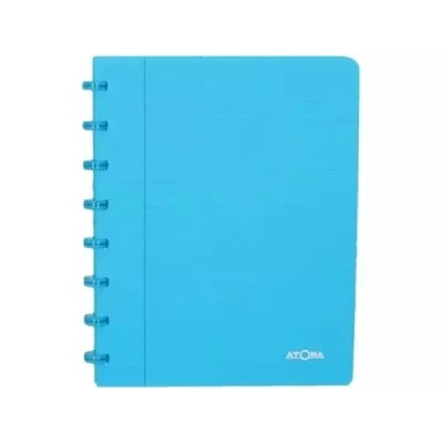 Afbeelding van Atoma Trendy Schrift, Ft A5, 144 Bladzijden, Gelijnd, Transparant Turkoois Schrift