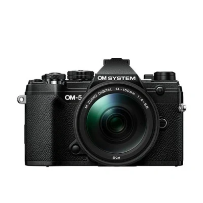 Image de Appareil photo hybride OM System 5 Noir + Objectif ED 14 150mm f/4 5.6 II MSC