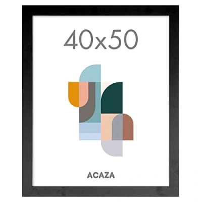 Afbeelding van ACAZA Fotokader / Fotolijst MDF Houten Rand 40x50 cm zwart