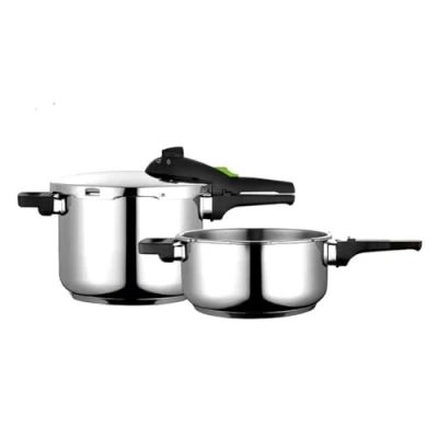 Image de Autocuiseur 6 + 4 L Induction Acier Inoxydable 18/10 2 Niveaux de Pression Fagor Rapid Xpress 6/4 Argent