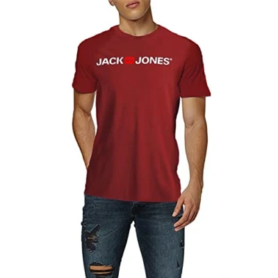 Afbeelding van Jack &amp; Jones Jjecorp Logo Tee Ss Crew Neck Ss19 Noos T shirt voor heren., Rood