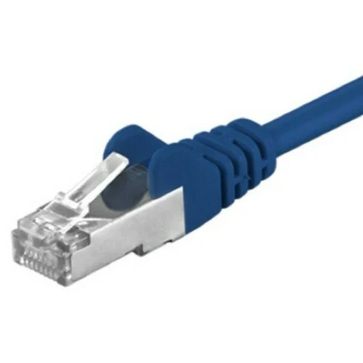 Afbeelding van wentronic Netwerkkabel RJ 45 (M) naar 1 m FTP CAT 5e blauw