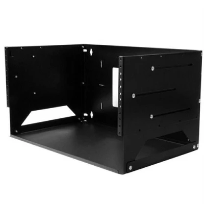 Image de StarTech.com Rack de serveur mural 4U en acier solide avec étagère intégrée (WALLSHELF4U) (montage mural) noir 19&quot; pour P/N: CABSCRWS1032