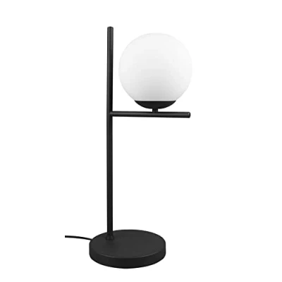 Afbeelding van TRIO PURE Tafellamp Zwart mat excl. 1x E14 28W Wit glas