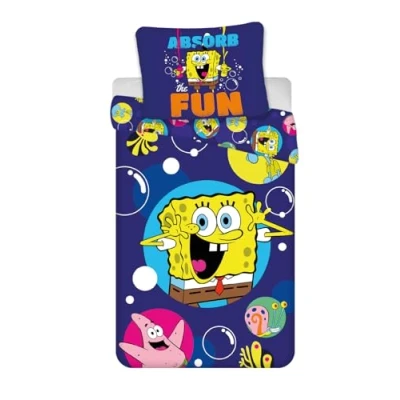 Afbeelding van Spongebob dekbedovertrek 100 x 135 cm Katoen