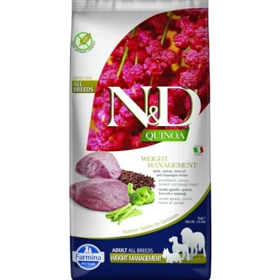 Afbeelding van N&amp;D Quinoa Weight Management Lamb &amp; Broccoli Adult Medium Maxi 7 kg