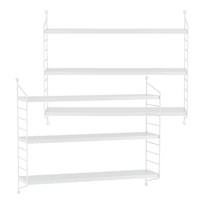 Afbeelding van Wandplank Strängnäs set van 2 verstelbaar 50x60x15 cm wit