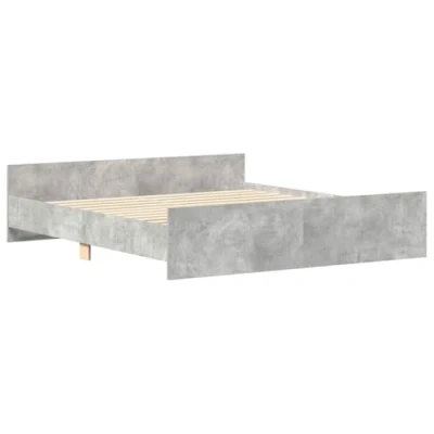 Afbeelding van Bedframe Bewerkt Hout Sonoma Eikenkleurig 100X200 cm 160 x 200 / Betongrijs