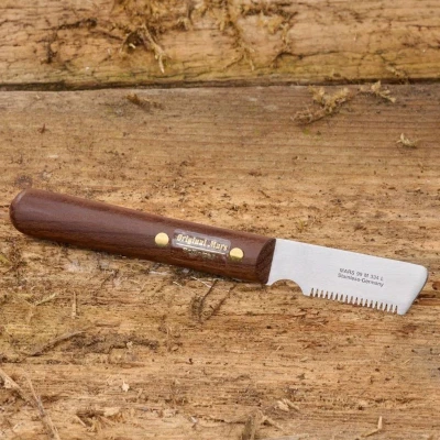 Afbeelding van Mars Coat King Solingen Trimmer Klassieke Roestvrijstalen met Bubinga Houten Handgreep...