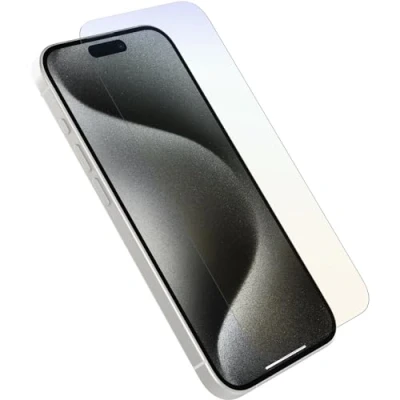 Image de OtterBox Premium Pro Protection d&#039;écran pour téléphone portable antimicrobien, lumière bleue verre clair Apple iPhone 15