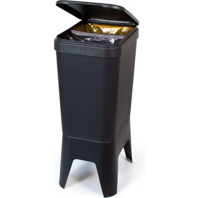 Afbeelding van Bonton Circubin Afvalbak 2 x 20L Dichte deksel gerecycled PP binnenbakken 76x30x41cm