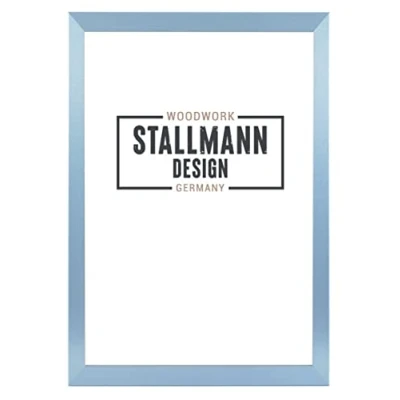 Afbeelding van Stallmann Design SD fotolijst met ontspiegeld acrylglas, nieuwe moderne lijst, 30 x 40 cm, blauw, om verticaal of horizontaal op te hangen