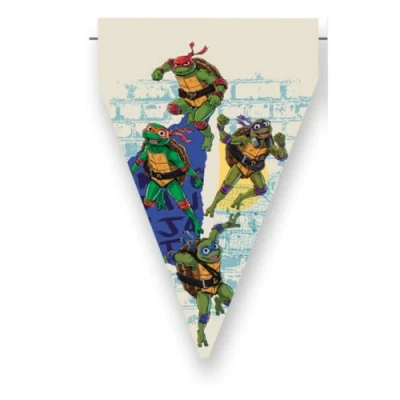 Afbeelding van BeenSmile, BANDERIN Ninja schildpadden wimpel voor kinderen, decoratie kinderverjaardag, feestartikelen, feest en verjaardag, 3 m