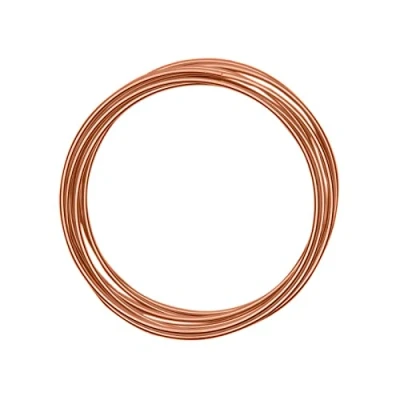 Image de Vaessen Creative Fil Aluminium Orange 10 m x 3 mm Souple Copper pour Loisirs Créatifs, Perlage et Bijoux