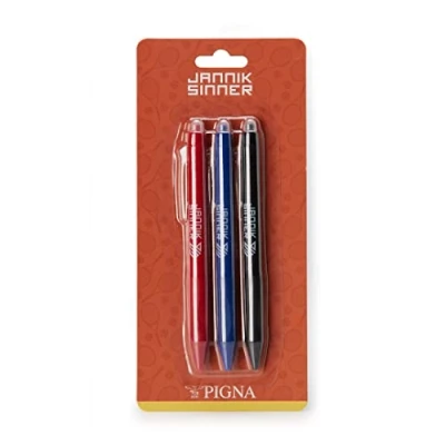 Afbeelding van Pigna Jannik Sinner By uitwisbare pennen, 3 stuks