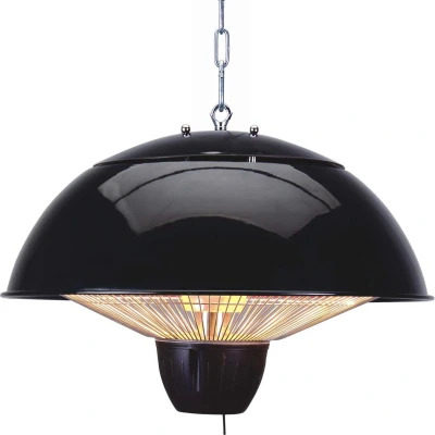 Afbeelding van Blooboost Terrasverwarmer Elektrisch Heater Hangend 3 Standen Tot 1500W Zwart met afstandsbediening