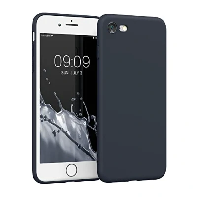 Afbeelding van kwmobile telefoonhoesje geschikt voor Apple iPhone SE (2022) / (2020) 8 7 Hoesje smartphone Precisie camera uitsnede In bosbesblauw