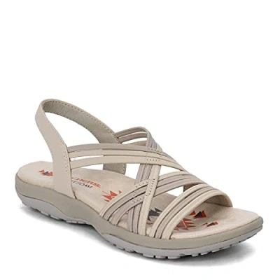 Afbeelding van Skechers Reggae Slim eenvoudig rekbare sportsandaal voor dames, Natuurlijk taupe