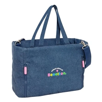 Afbeelding van Handtas Benetton Denim Blauw 40 x 31 17 cm