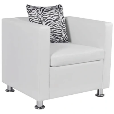 Afbeelding van Fauteuil kunstleer wit