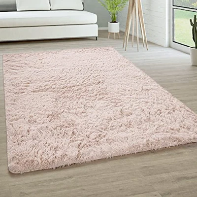 Afbeelding van Paco Home Hoogpolig Vloerkleed Woonkamer Vacht Imitatiebont Shaggy Wollig Eenkleurig 60x100 cm