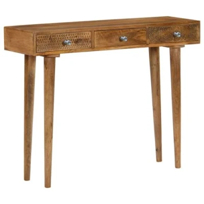 Afbeelding van vidaXL Wandtafel 102x30x79 cm massief mangohout