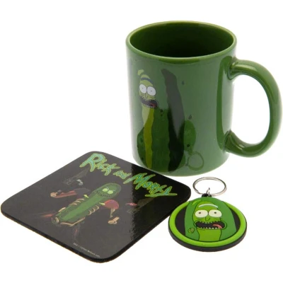 Afbeelding van Rick and Morty Pickle Geschenkset Mok, Onderzetter en Sleutelhanger