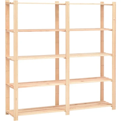 Afbeelding van Opbergrek 5 Laags 170X38X170 Cm Massief Grenenhout 500 Kg
